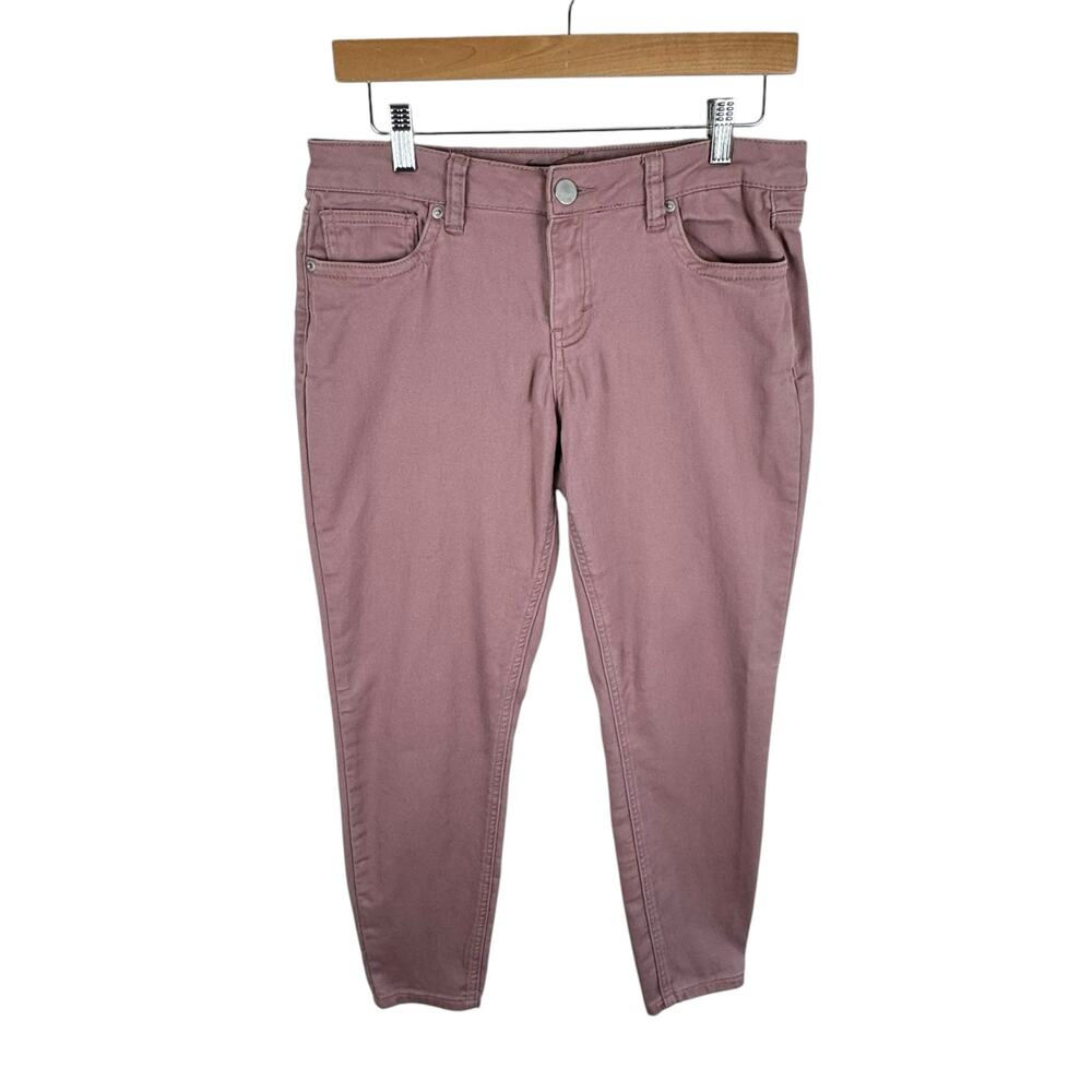 Ashley Mason Mauve Pink Mid Rise Skinny Ankle Fit Stretchy Pants Size 7